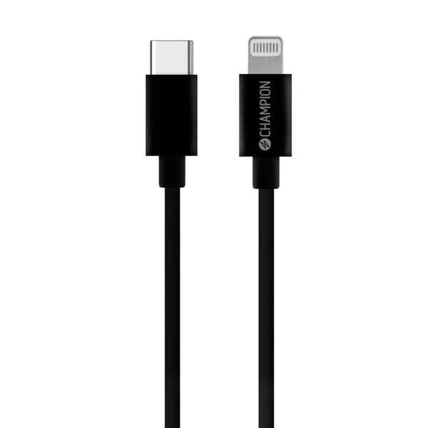 Champion USB-C til Lightning-kabel 1 m svart