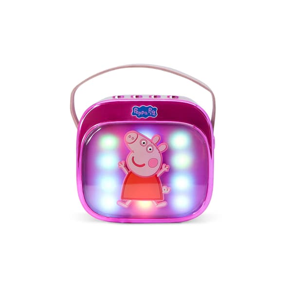 Peppa Pig Karaoke Kaiutin Mikrofonilla Pipsa Possu Popsing LED