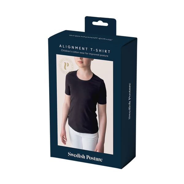 SWEDISH POSTURE T-paita Alignment Puuvilla Musta S