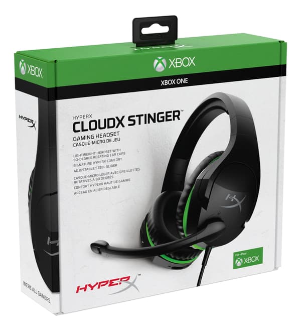 HyperX CloudX Stinger Gaming Headset, svart/grønn
