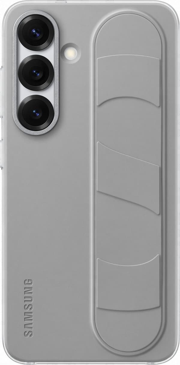 Samsung Galaxy S25 Standing Grip-skal, grå/mint
