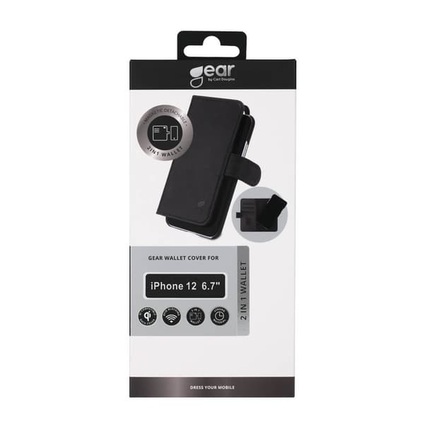 Gear Lompakko 2in1 Musta - iPhone 12 Pro Max