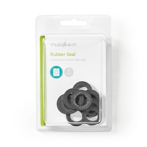 Nedis Gummipakning for Slanger | 3/4'' | 10 stk. | Sort