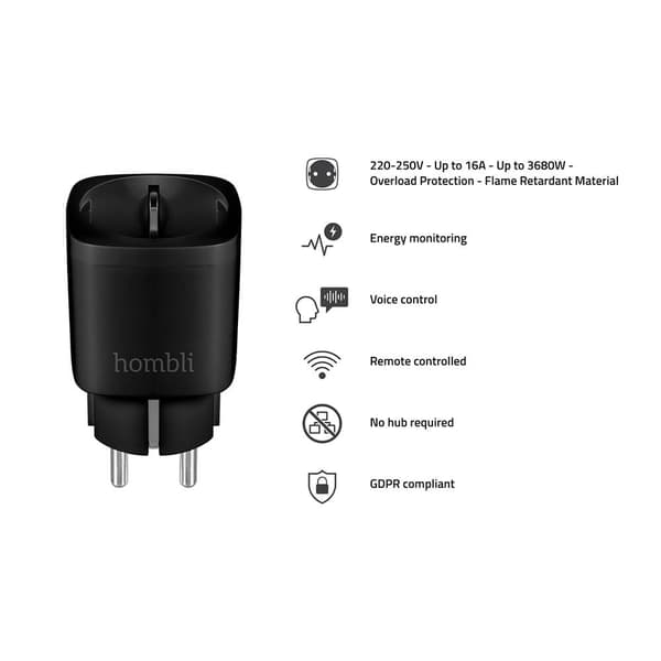 Hombli EU Smart Plug Svart