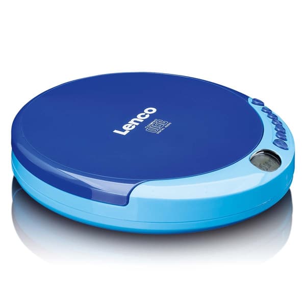 Lenco Kannettava CD-soitin lataustoiminnolla Sininen