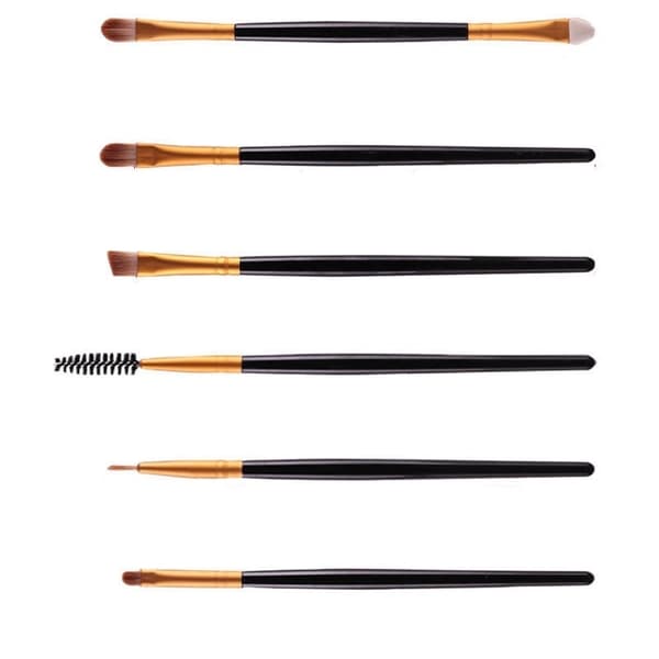 Professionelle blide make-up børster 20-Pack, svart, Guld