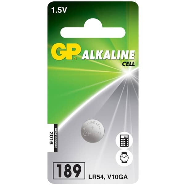 GP LR54 1,5V Alkalisk 1-pack (102004) OBS! DATUM