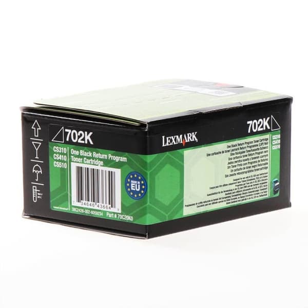 Lexmark Toner 70C20K0 702 Musta Return