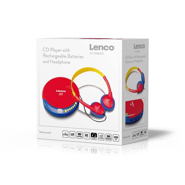 Lenco CD-spelare för barn med uppladdningsbart batteri