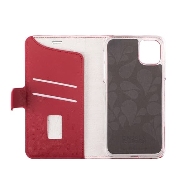Onsala Wallet iPhone 12  Mini Saffiano Red
