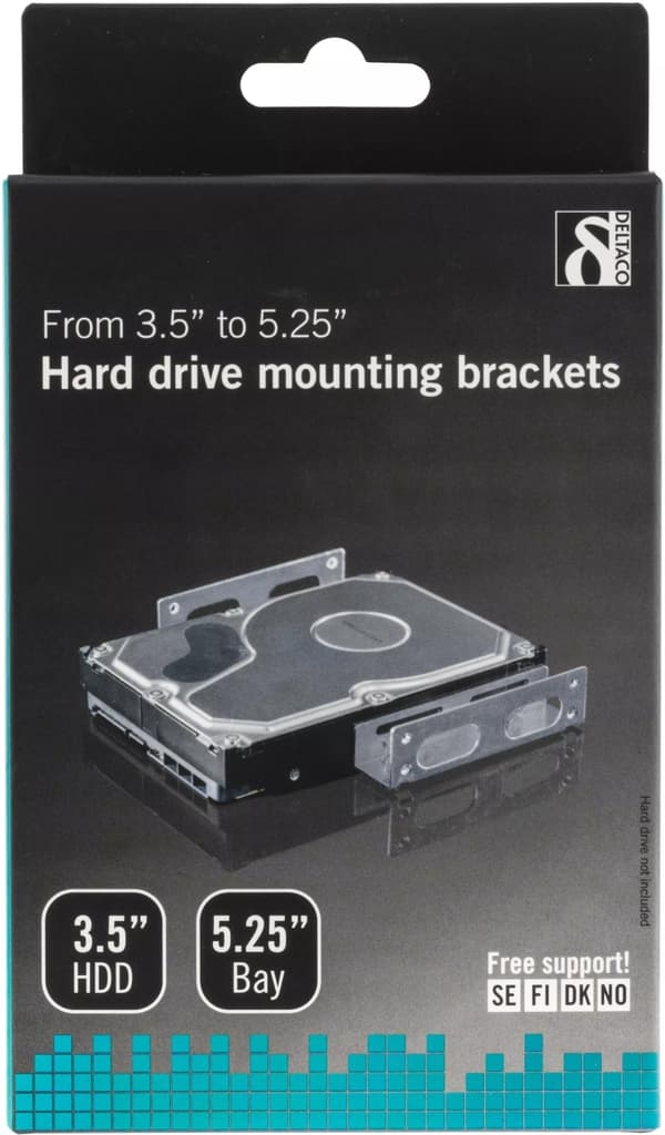 DELTACO monteringsvinkler til 3,5ˆ harddisk i 5,25ˆ
