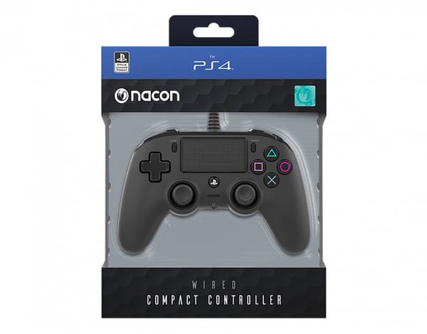 Nacon Kablet kompakt kontroll, svart (PS4)