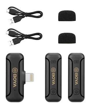 BOYA Trådløst Mikrofonsystem x2 BY-WM3 For Iphone iOS, Lightning