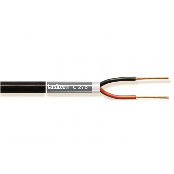 Tasker Kaiutinkaapelikela 2x 2.50 mm² 100 m Musta