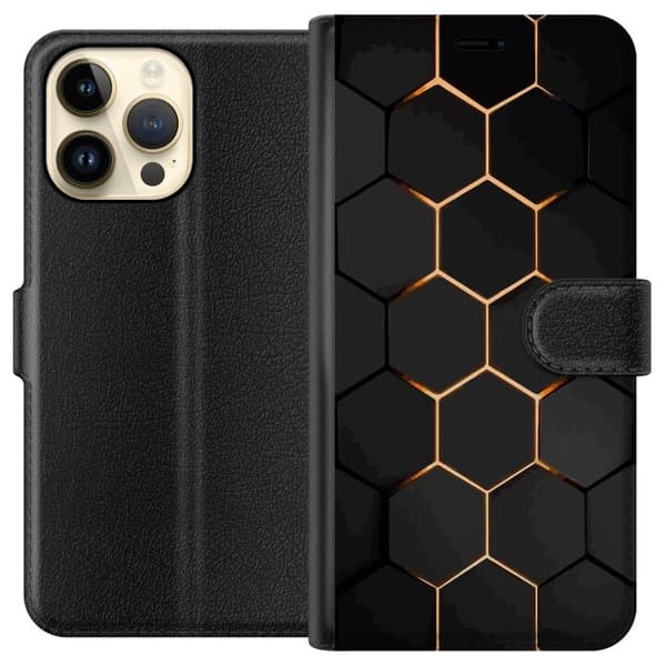 Tegnebogsetui til Apple iPhone 14 Pro Max med Luksuriøst Mønster motiv