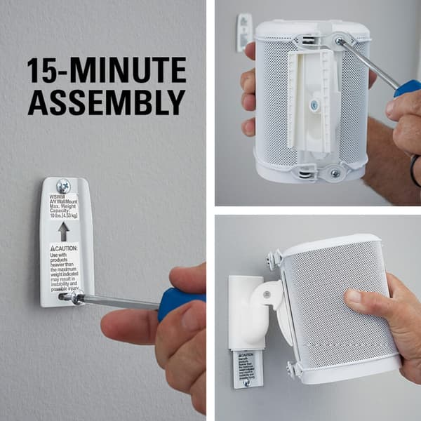SANUS Wall Mount for Sonos One SL Play:1 Play:3 Pair White