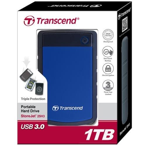 Transcend HDD StoreJet 2.5" 1TB USB3 (TS1TSJ25H3B)