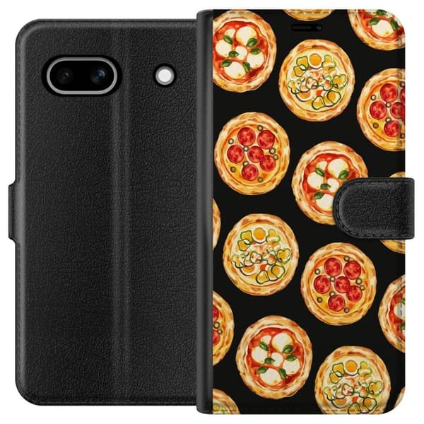 Tegnebogsetui til Google Pixel 7a med Pizza motiv