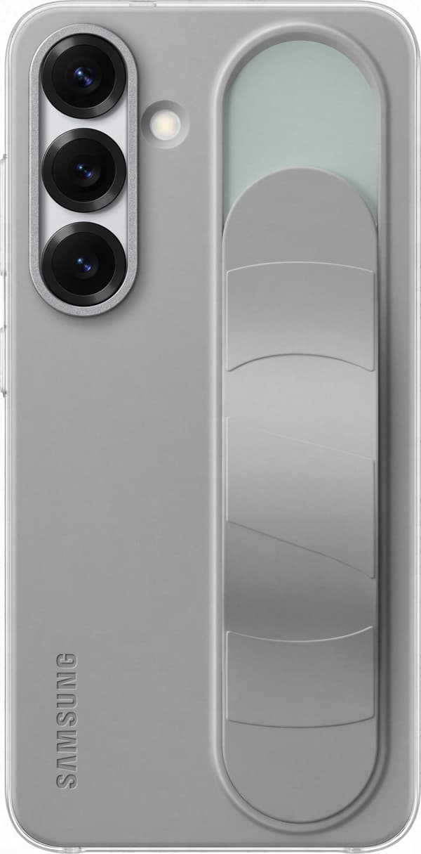 Samsung Galaxy S25 Standing Grip-skal, grå/mint