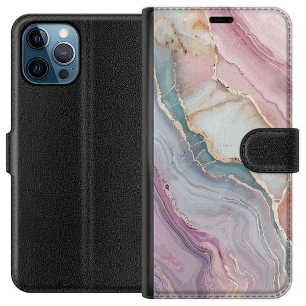 Tegnebogsetui til Apple iPhone 12 Pro Max med Marmor motiv