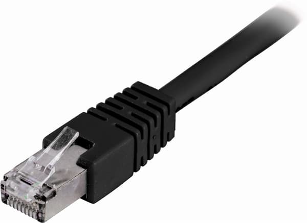DELTACO F/UTP Cat6 patchkabel, LSZH (Low smoke zero halogen), 5m, sort