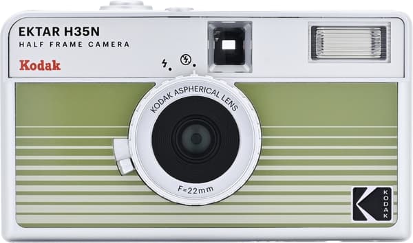 Kodak EKTAR H35N kamera - raidallinen vihreä