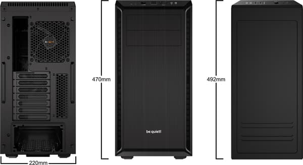Be Quiet! Pure Base 600 ATX-chassi, svart