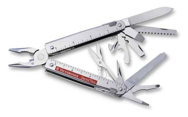 Victorinox SwissTool X multifunctional tool in leather case