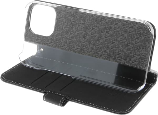Insmat Exclusive Flip Case plånboksfodral, iPhone 15, svart