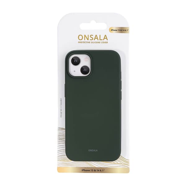 Onsala Mobilcover Silikone Olivengrøn - iPhone 13/14