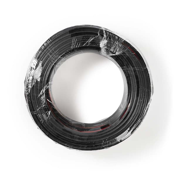 Nedis Speaker Cable | 2 x 1.50 mm² | CCA | 100 m | Rund | PVC | Rød / Sort | Pakk Inn