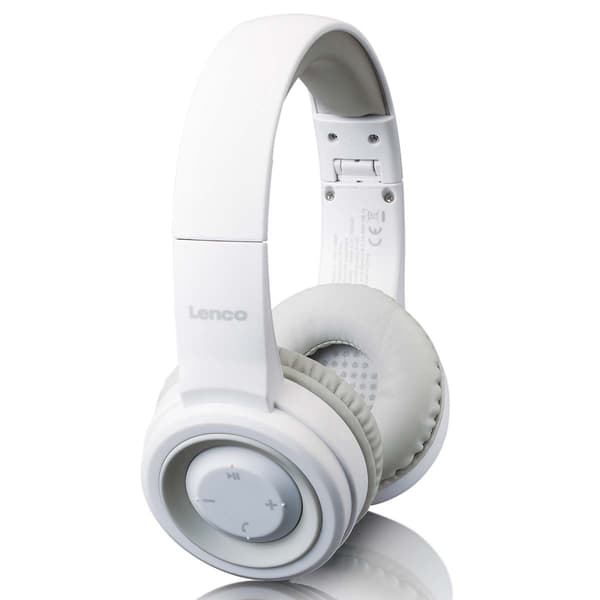 Lenco Stænktæt Bluetooth-hovedtelefon Hvid