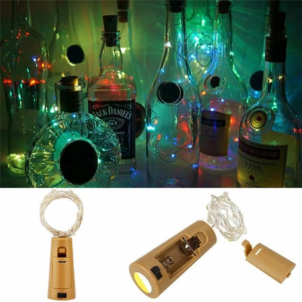 LED-johto lasipulloille, monivärinen