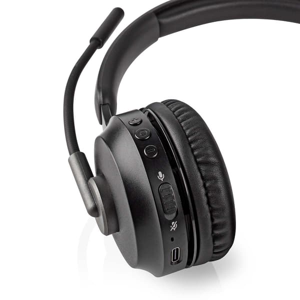 Nedis PC-hodesett | On-Ear | Stereo | Bluetooth | Sammenleggbar mikrofon | Sort