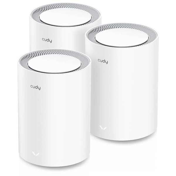 CUDY Mesh Solution M3000 3-pk WF6 AX3000 Gigabit 2.5G White