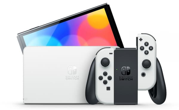 Nintendo Switch OLED -pelikonsoli, valkoinen