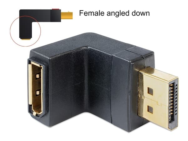 DeLOCK Adapter DisplayPort han -> DisplayPort hun Sort