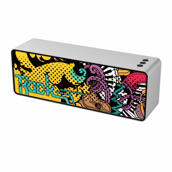 Bluetooth-kaiutin, hopea graffitilla