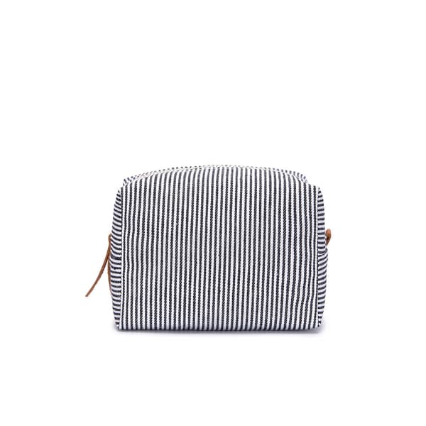 Kungsbacka Necessär Frida Square medium Black and White Stripe