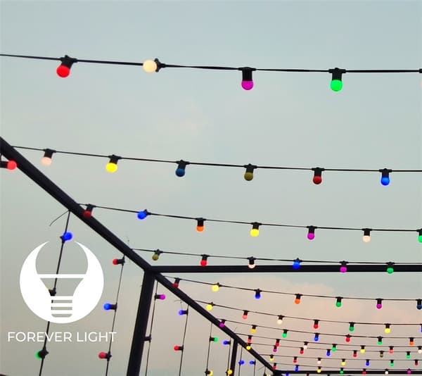 Forever Light LED-lamppu x 5, E27 G45 2W, vaaleanpunainen