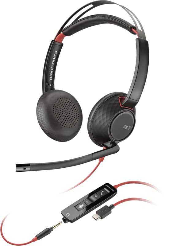 poly poly5220 – USB-C-stereohörlurar med mikrofon