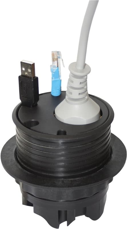 Powerdot Satellit PD11 - Satellit med et CEE 7/4 stik, fire huller til