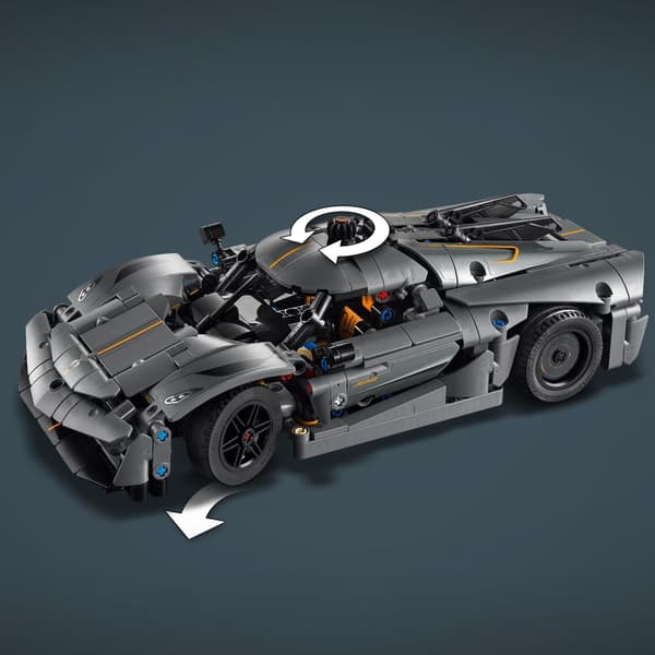 LEGO Technic 42173 - Harmaa hyperauto Koenigsegg Jesko Absolut