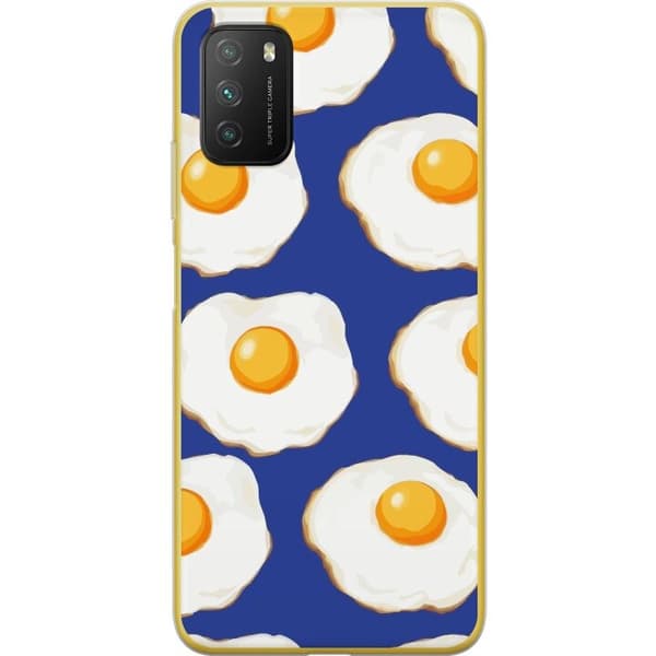 Mobildeksel til Xiaomi Poco M3  med Stekte egg motiv