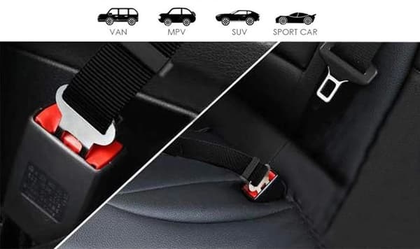 Leash with safetybelt adapter for pets, Black