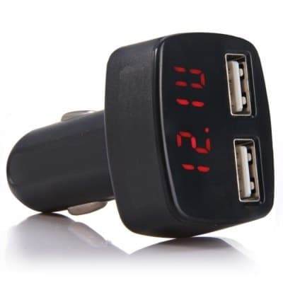 Cigg og USB multimeter for bil