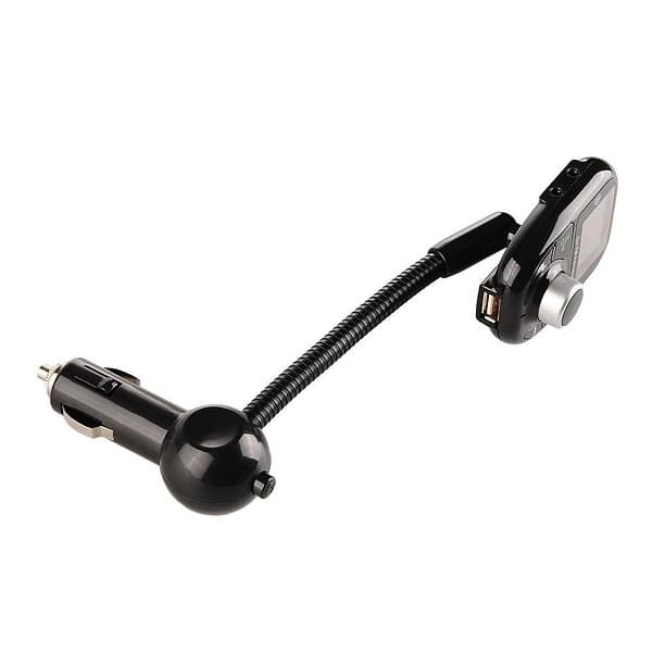 FM-sender med Bluetooth handsfree og billader, Svart