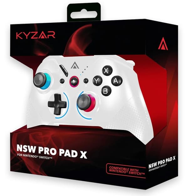 Kyzar Switch PRO-kontroller - hvit