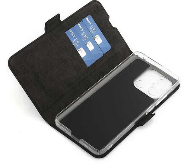Wave BookCase beskyttelsesetui, Xiaomi Redmi 12C, sort