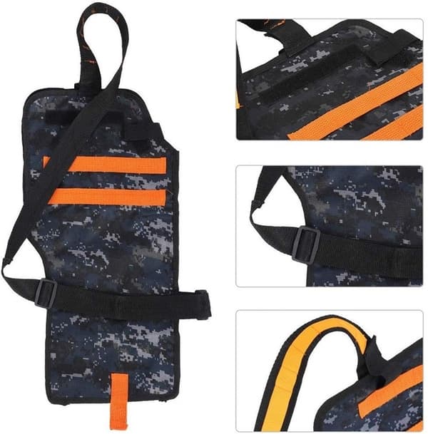 Nerf selkäkotelo, Camouflage, harmaa